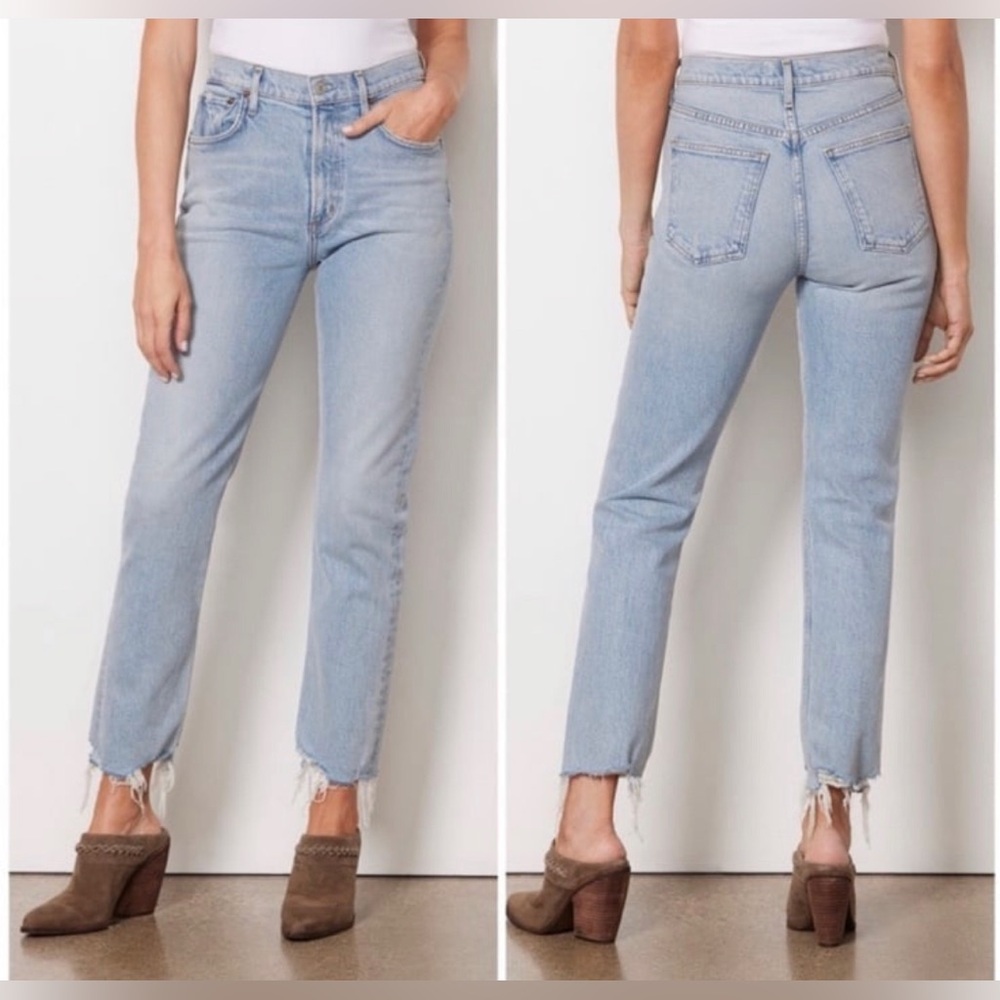 AGOLDE Merrel Jeans Mid Rise Straight Women’s 24 in Astray